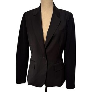 PINK TARTAN BLAZER BLACK KNIT SLEEVES SIZE 8 COAT JACKET